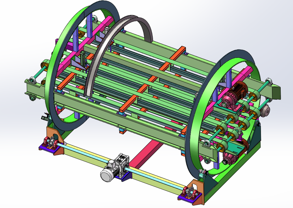 直線180°翻板機